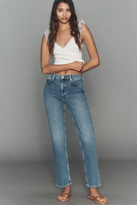 rag & bone Harlow Ankle Low-Rise Straight-Leg Jeans