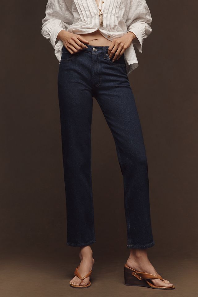 rag & bone Harlow Mid-Rise Straight-Leg Jeans #1