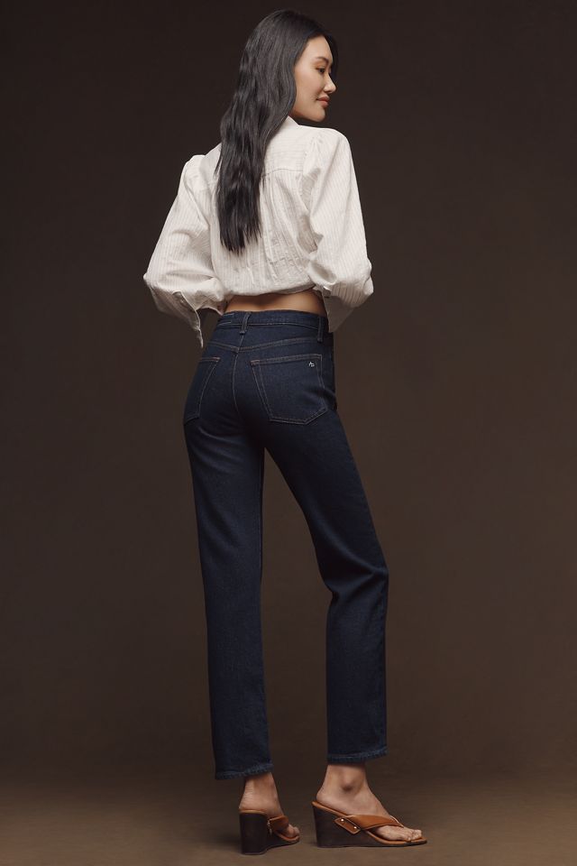 rag & bone Harlow Mid-Rise Straight-Leg Jeans #2