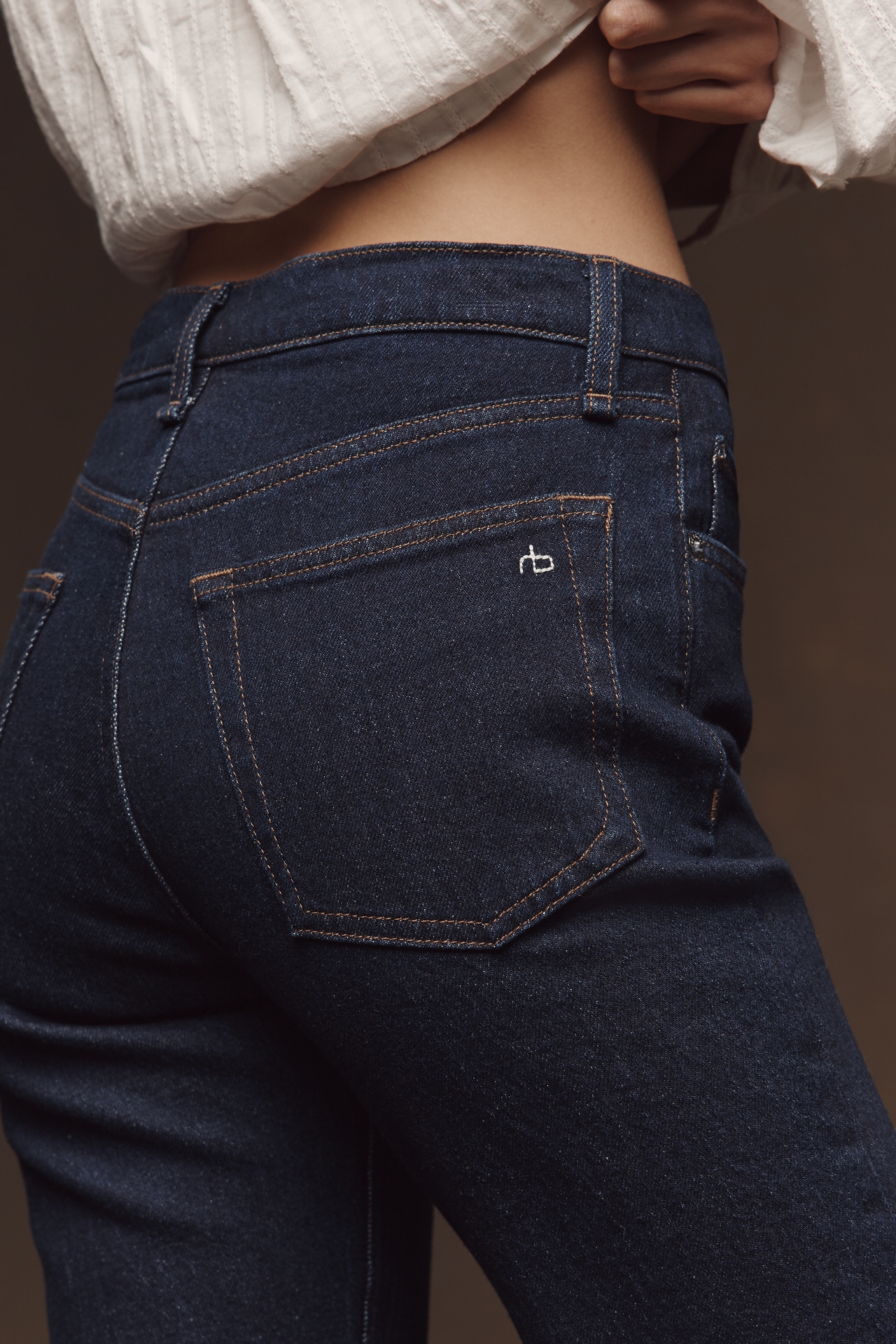 rag & bone Harlow Mid-Rise Straight-Leg Jeans