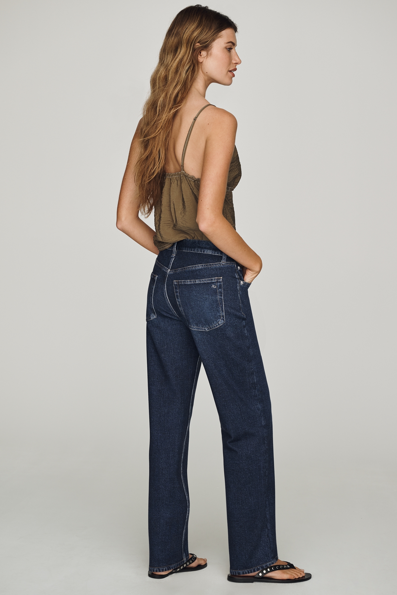 rag & bone Miramar Ponte Harlow Cropped Straight-Leg Jeans
