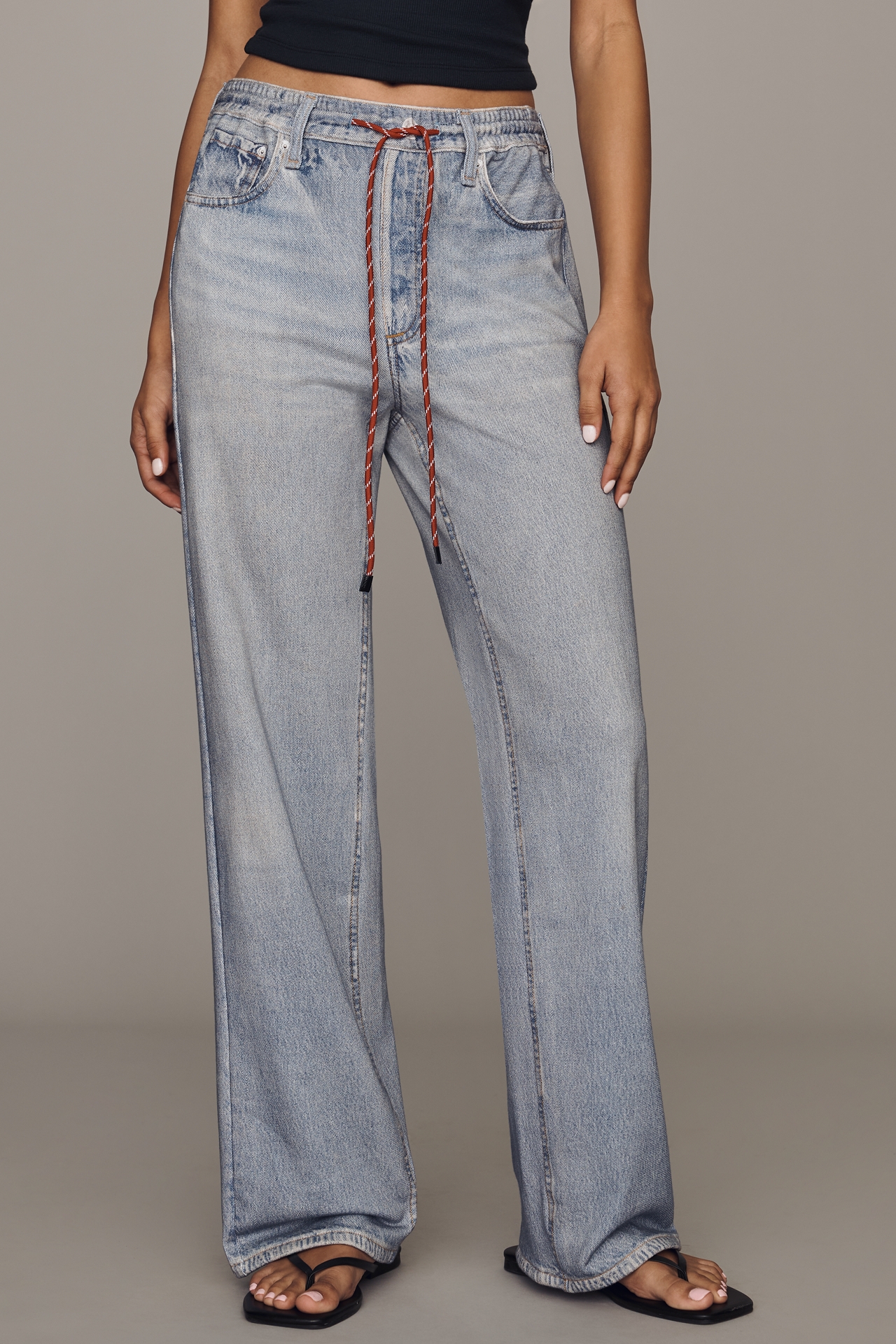 rag & bone Miramar High-Rise Wide-Leg Terry Jeans
