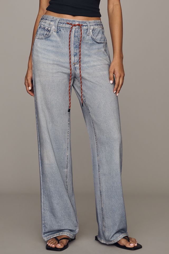 rag & bone Miramar High-Rise Wide-Leg Terry Jeans #2
