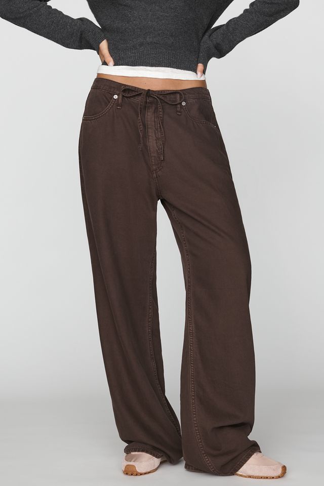 rag & bone Phoebe High-Rise Wide-Leg Drawstring Jeans #1