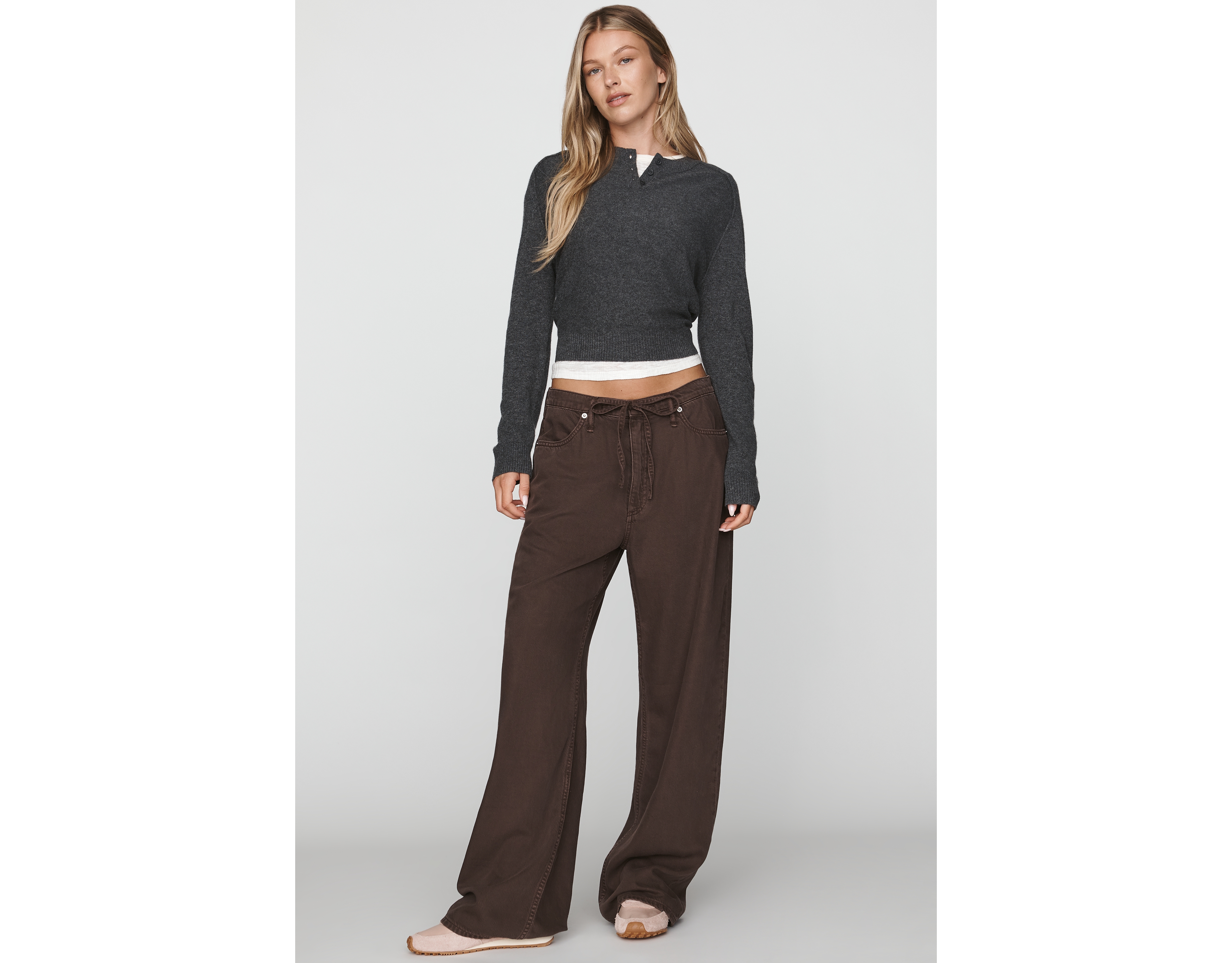 rag & bone Phoebe High Rise Wide Leg Drawstring Jeans