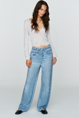 rag & bone Miramar Mallow High Rise Knit Jeans by Anthropologie