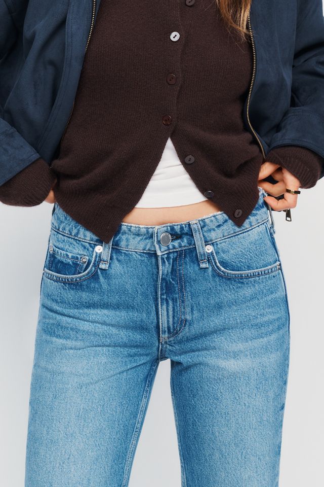 rag & bone Harlow Low-Rise Straight-Leg Jeans #1