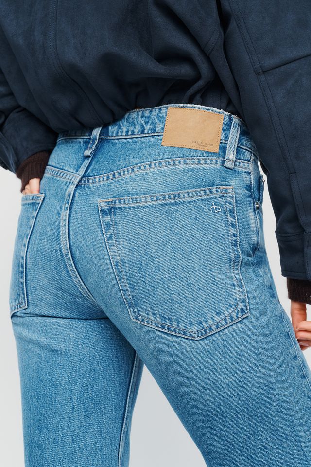 rag & bone Harlow Low-Rise Straight-Leg Jeans #3