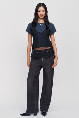 rag & bone Miramar Mallow High Rise Wide Leg Jeans by Anthropologie