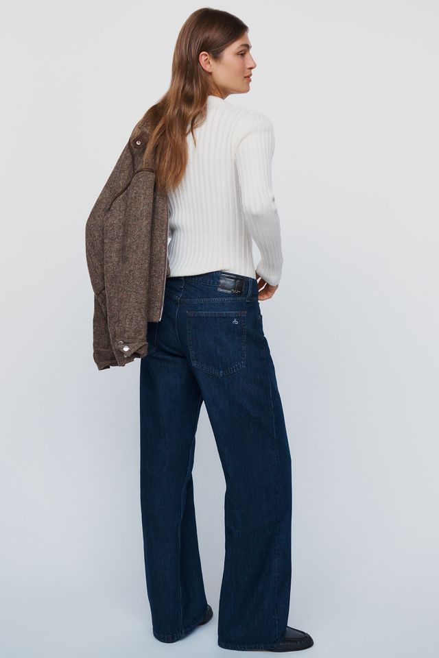 rag & bone Cam Low-Rise Straight-Leg Jeans #4