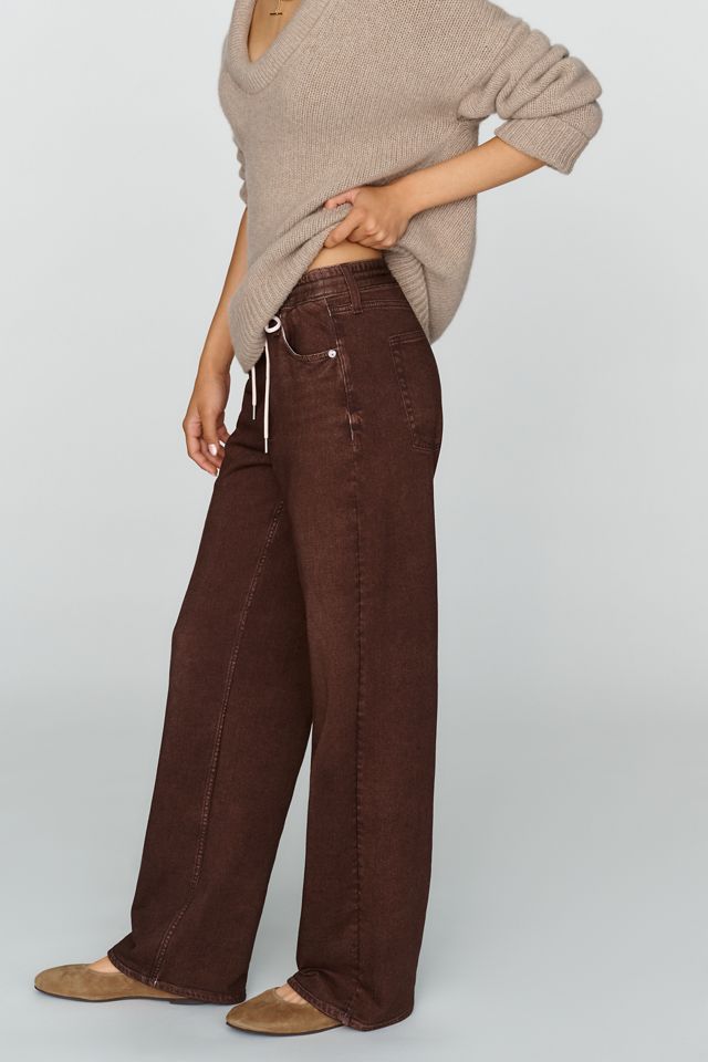 rag & bone Miramar Terry Drawcord High-Rise Wide-Leg Jeans #2
