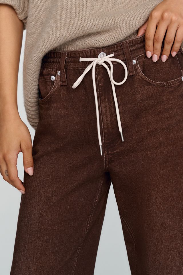 rag & bone Miramar Terry Drawcord High-Rise Wide-Leg Jeans #3