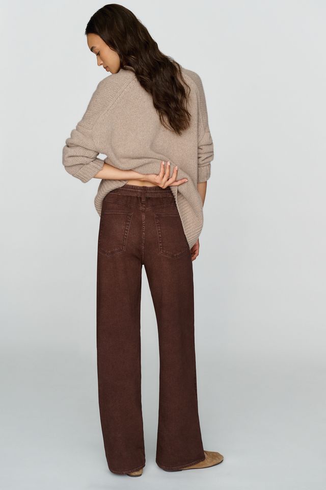 rag & bone Miramar Terry Drawcord High-Rise Wide-Leg Jeans #4