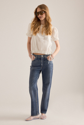 Rag & Bone Miramar Ponte Harlow Mid-Rise Straight Jeans