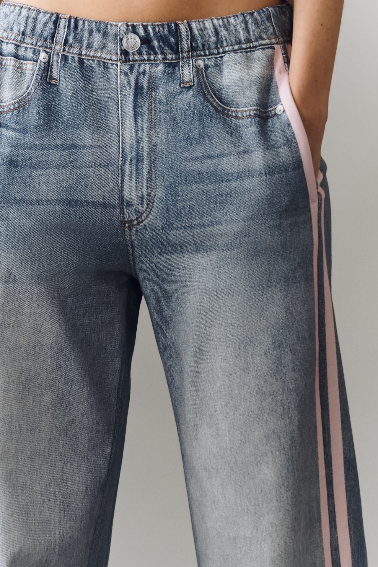 rag & bone Miramar Terry High Rise Wide Leg Jeans