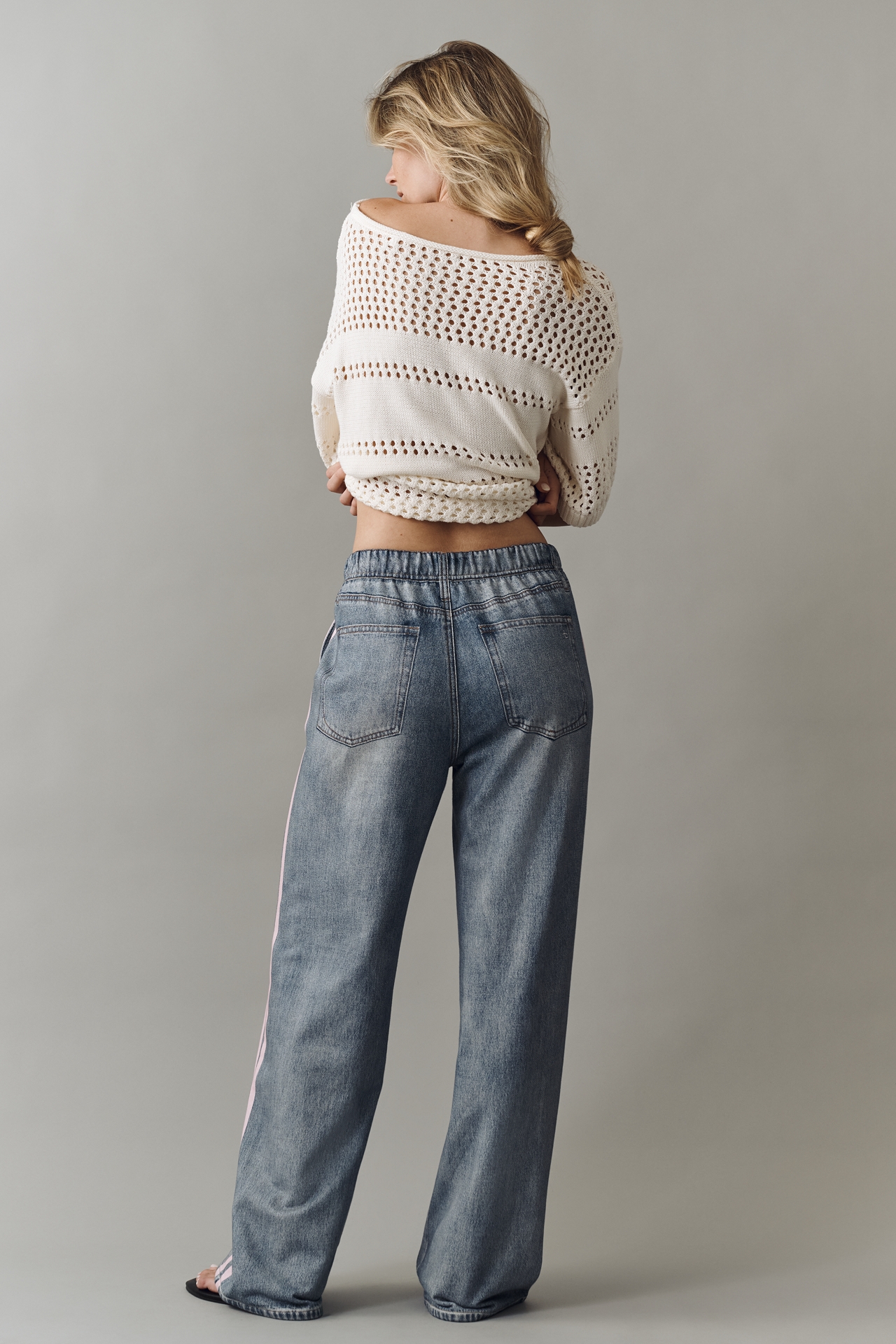rag & bone Miramar Terry High Rise Wide Leg Jeans