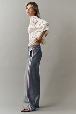 rag & bone Miramar Terry High Rise Wide Leg Jeans
