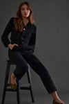 Ari Denim Waistcoat with Scallop Frayed Detail By Seventy & Mochi - Dark Vintage Blue main image 1