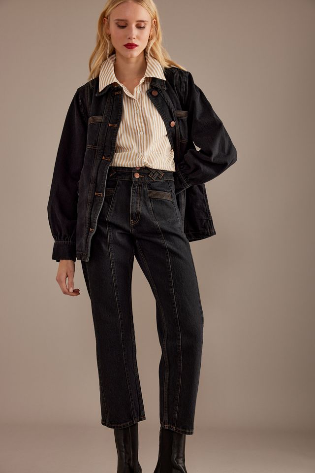 Seventy + Mochi Willow High-Rise Crop Jeans a gamba larga #1