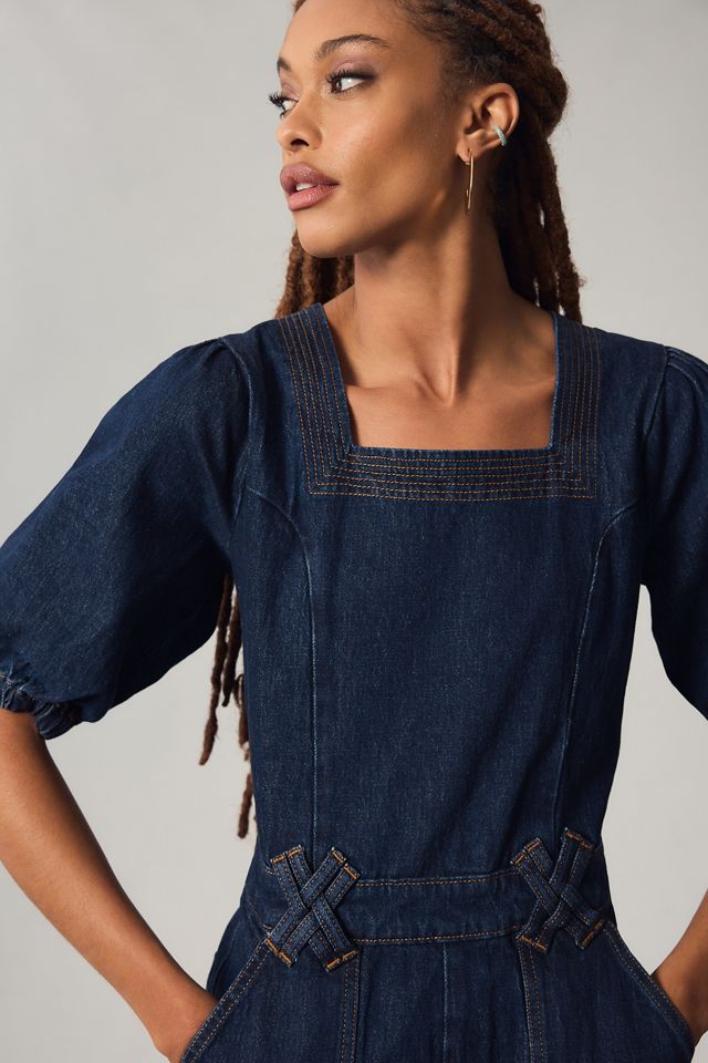 7万 RIVET UTILITY ユニセックス オールインワン XS S 紺 Seventy Mochi Lorna Denim Jumpsuit | Anthropologie