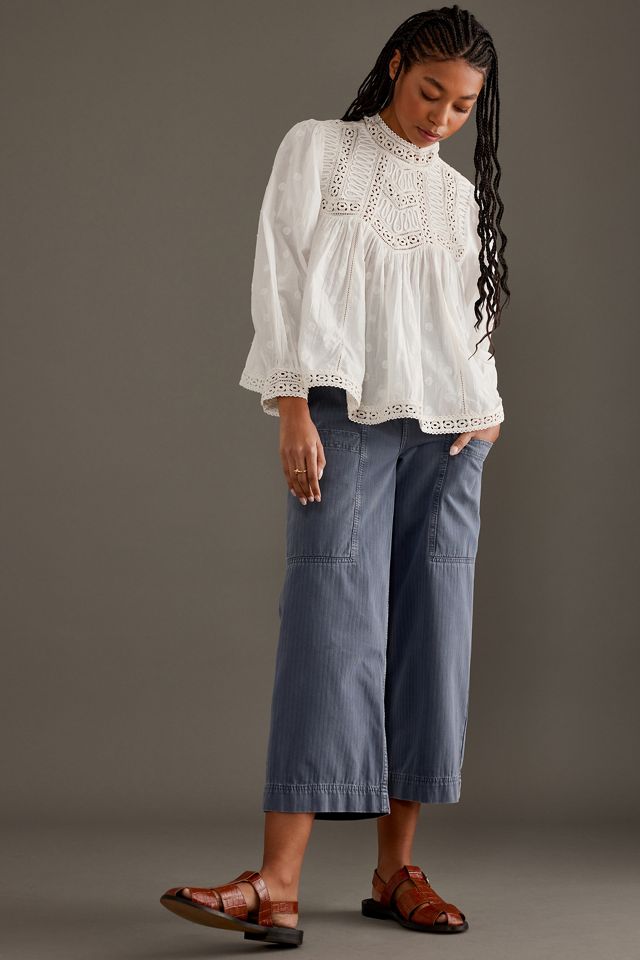 Seventy + Mochi Louis Cropped Wide-Leg Trousers #1
