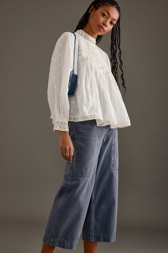 Seventy + Mochi Louis Cropped Wide-Leg Trousers #2