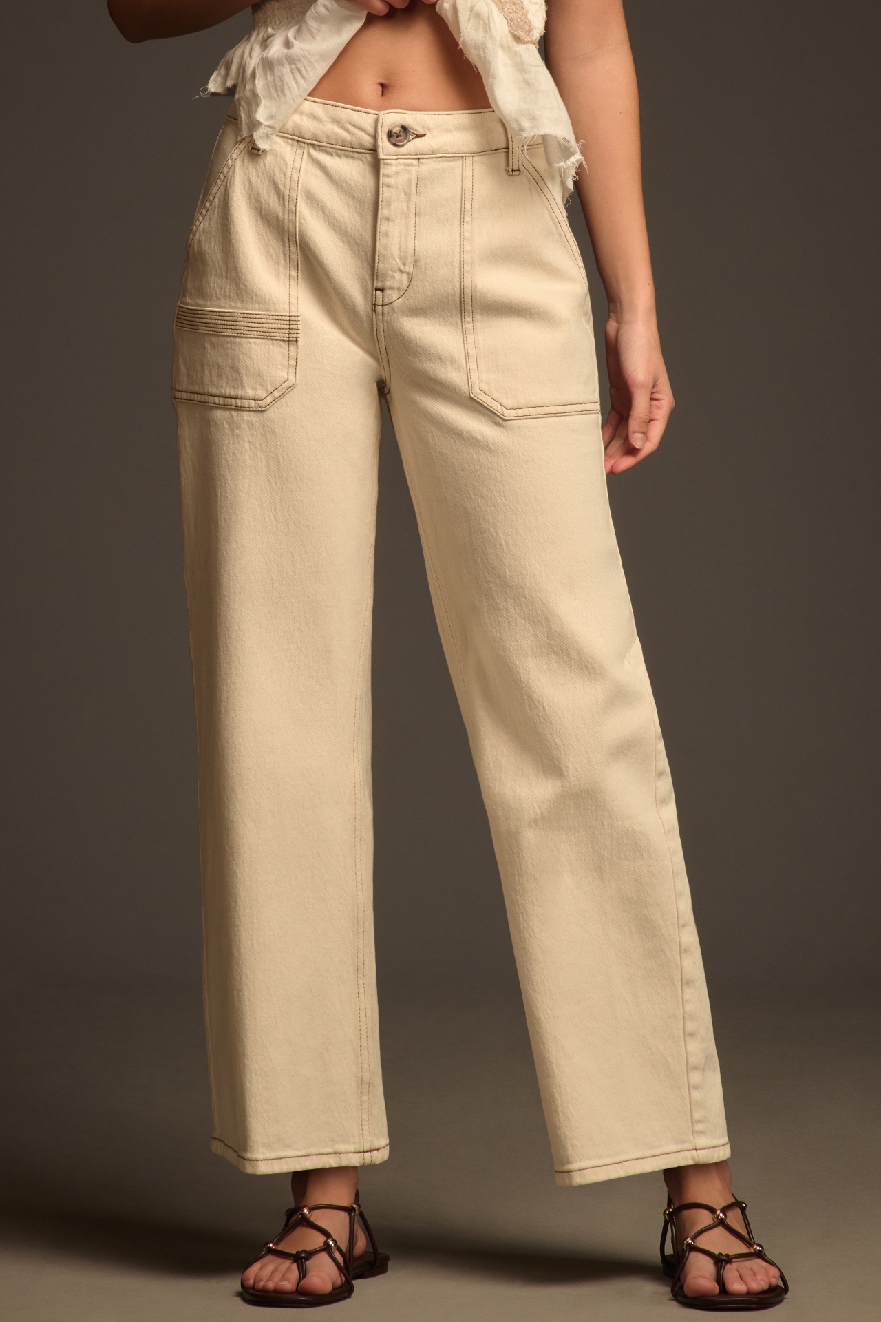 Seventy + Mochi Elodie High-Rise Wide-Leg Jeans