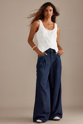 Shop Seventy + Mochi Isabella Wide-leg Jeans In Blue