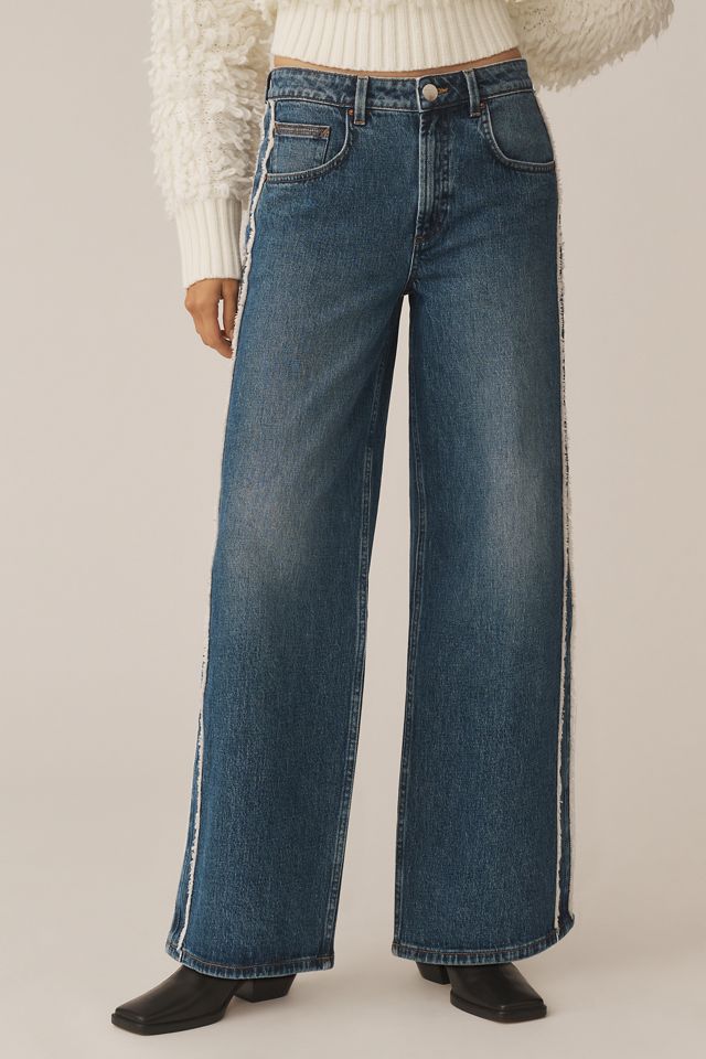 Seventy + Mochi Gracie Side-Stripe Mid-Rise Wide-Leg Jeans #1