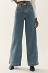 Seventy + Mochi Western Bay Mid-Rise Wide-Leg Jeans