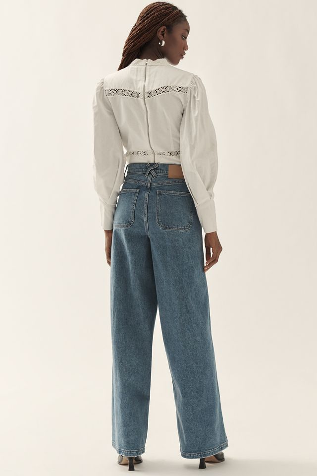 Seventy + Mochi Western Bay Mid-Rise Wide-Leg Jeans #2