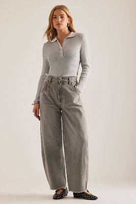 Jeans Bo Barrel en Grey, taille: 25 chez Anthropologie - Seventy + Mochi - Modalova