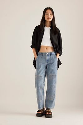 Jeans Droits Stevie Carpenter en Blue, taille: 25 chez Anthropologie - Seventy + Mochi - Modalova