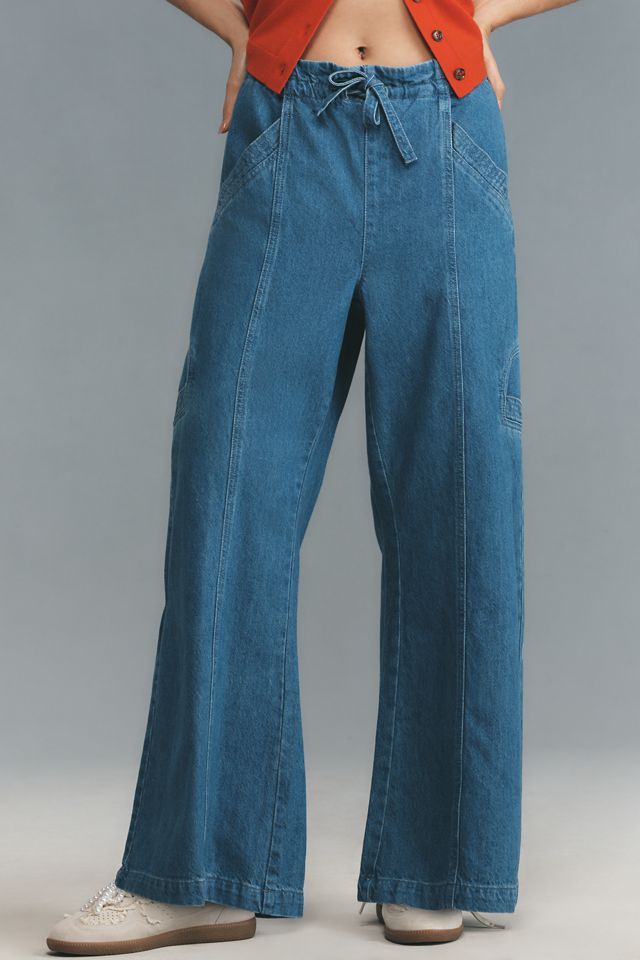 Seventy + Mochi Juno High-Rise Wide-Leg Tie-Waist Jeans #1