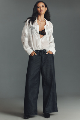 Seventy + Mochi Blake Mid-rise Wide-leg Jeans In Black