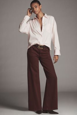 Seventy + Mochi Mid-Rise Wide-Leg Twisted Jeans