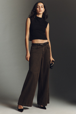 Seventy + Mochi Bay Mid-rise Wide-leg Jeans In Brown