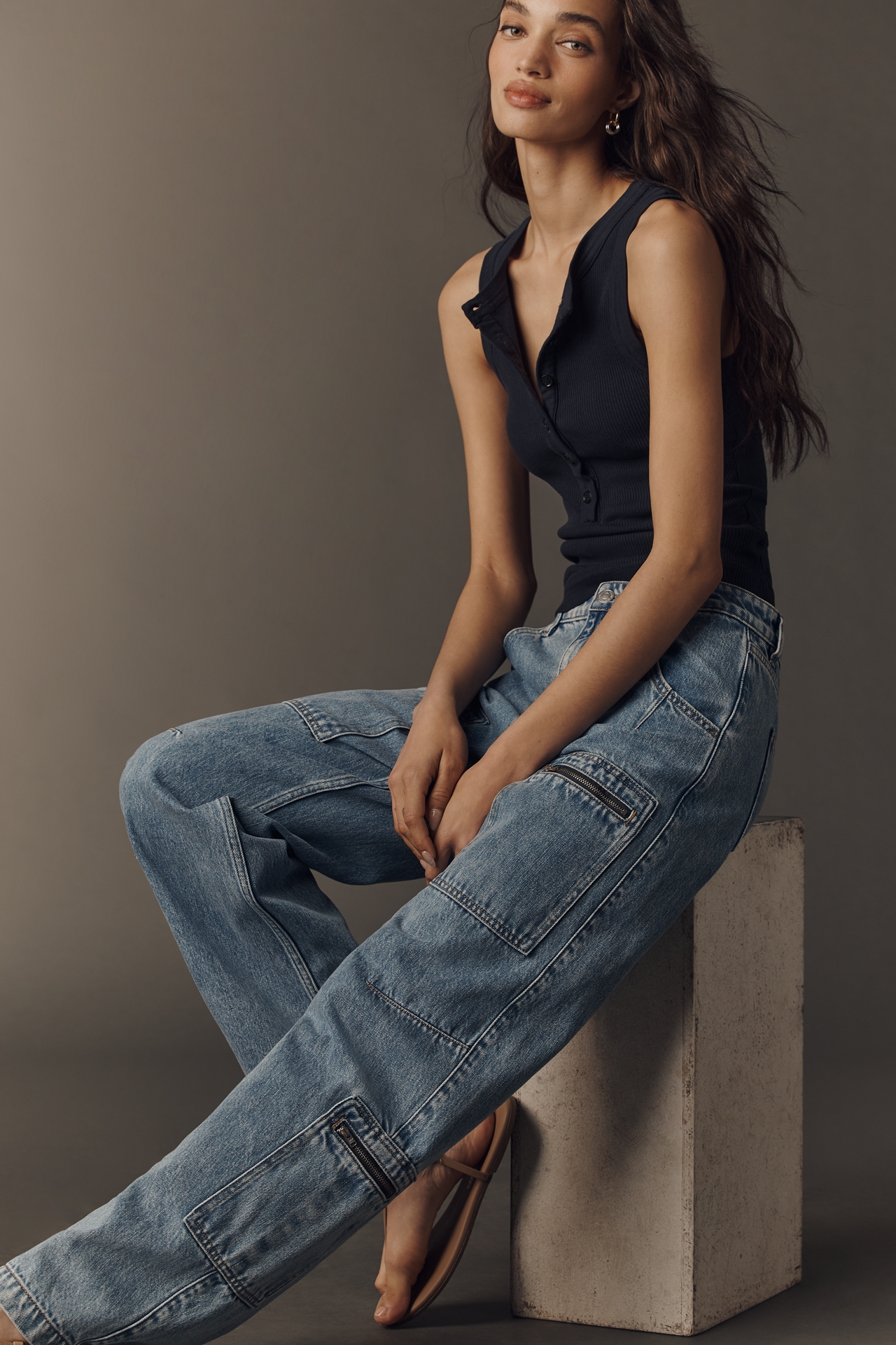 Seventy + Mochi Lara High-Rise Barrel Jeans
