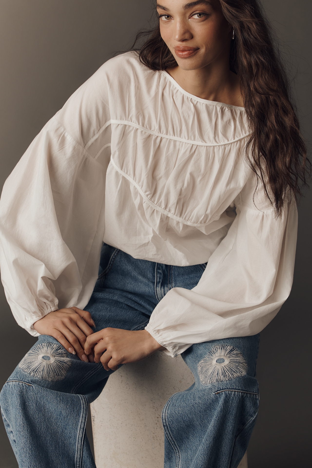 Seventy + Mochi Nina High-Rise Barrel Jeans