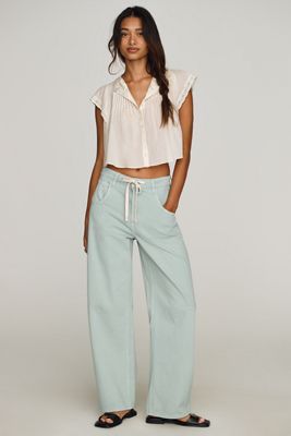 Seventy + Mochi Mila High-Rise Barrel-Leg Jeans
