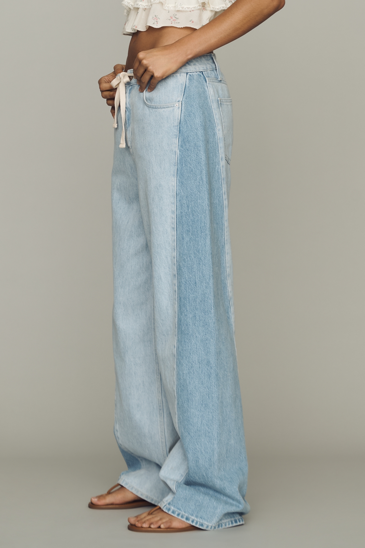 Seventy + Mochi Blake Cotton Mid-Rise Barrel Jeans