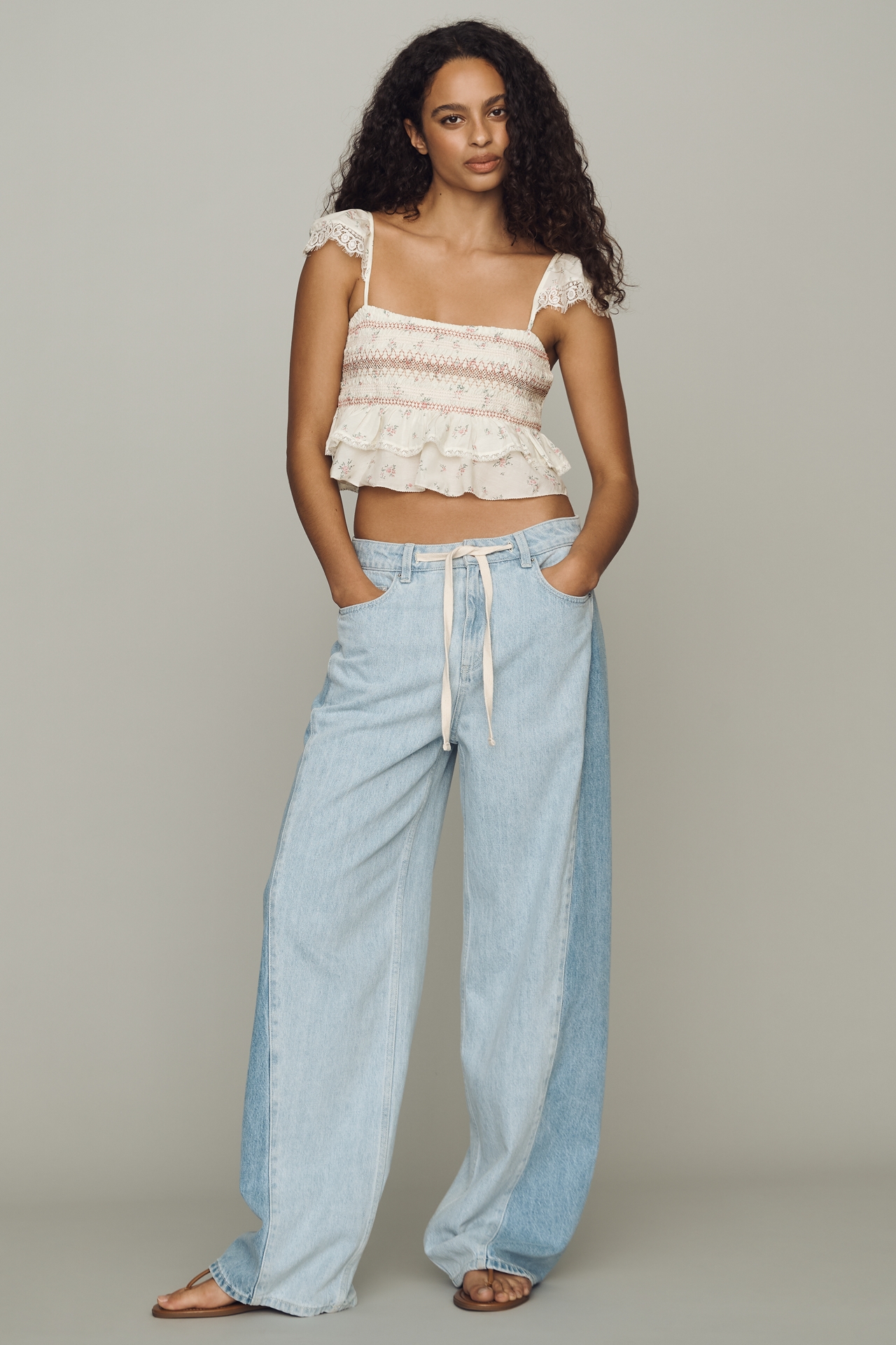 Seventy + Mochi Blake Cotton Mid-Rise Barrel Jeans