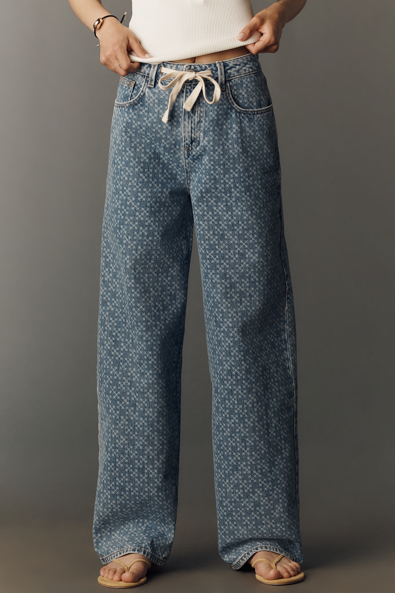 Seventy + Mochi Blake Mid-Rise Wide-Leg Jeans