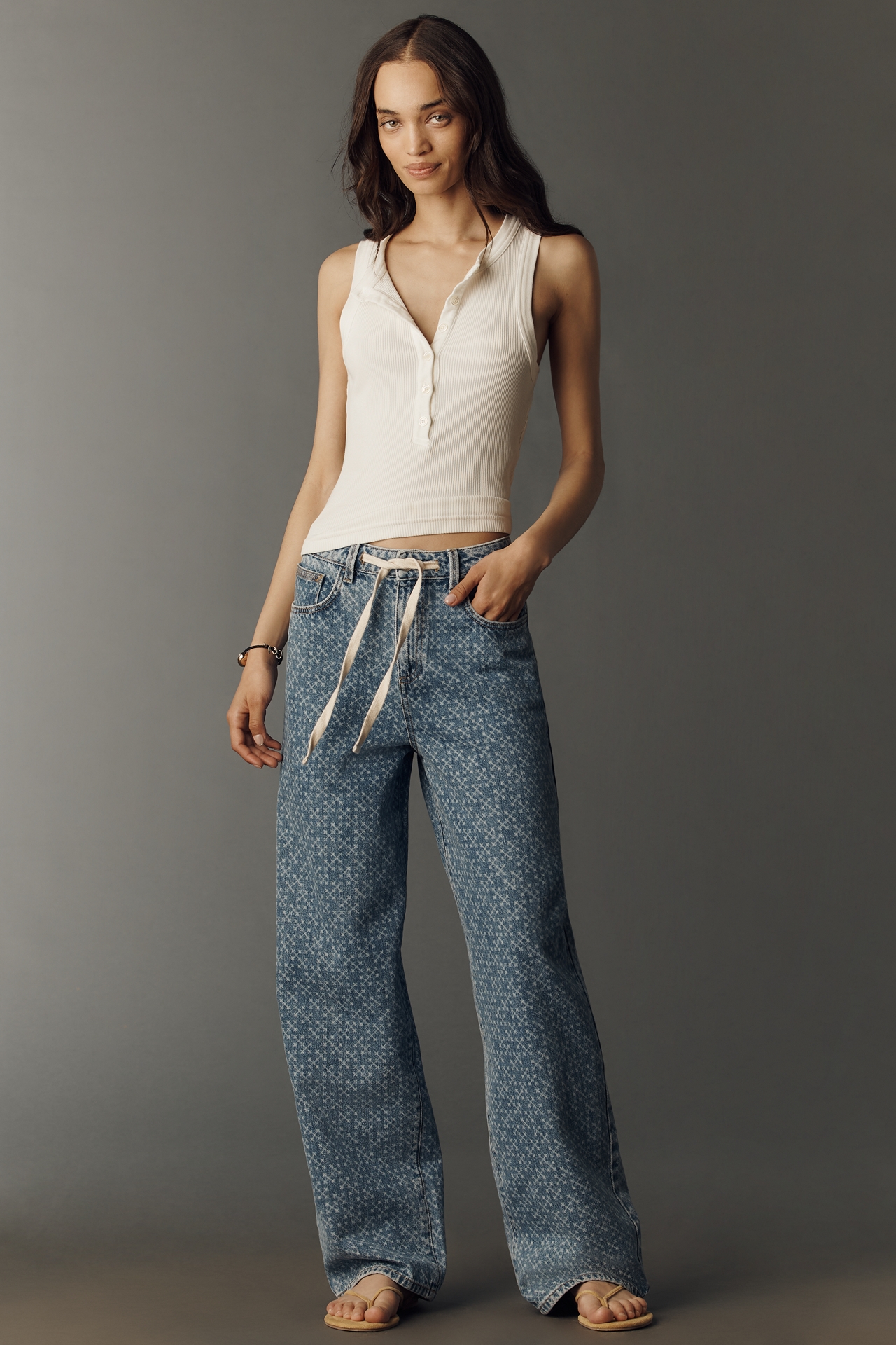 Seventy + Mochi Blake Mid-Rise Wide-Leg Jeans
