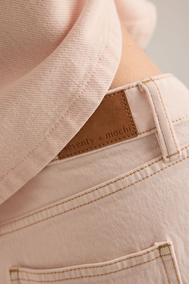 Seventy + Mochi Bay Blush High-Rise Wide-Leg Jeans #4