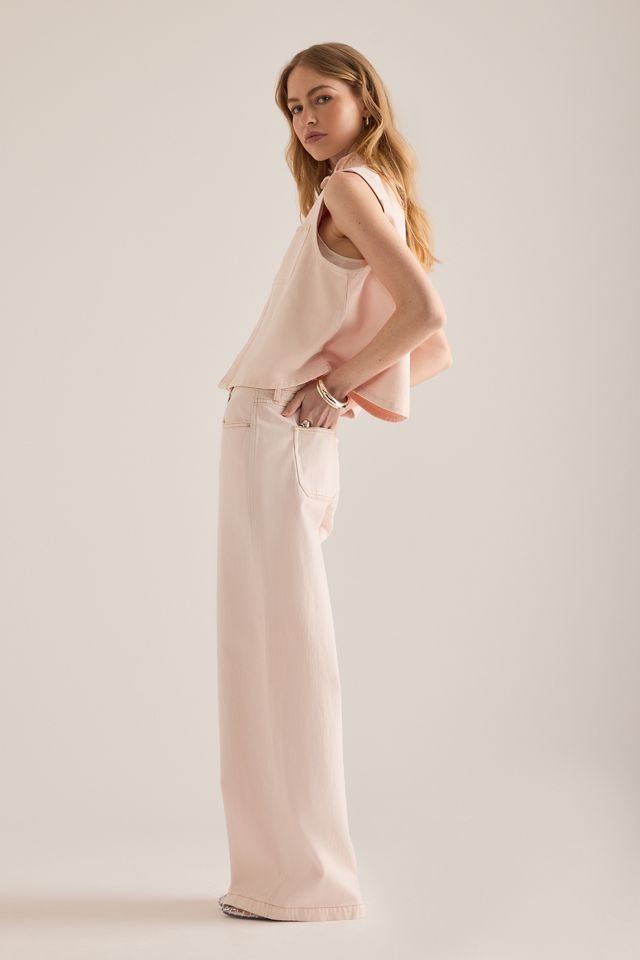 Seventy + Mochi Bay Blush High-Rise Wide-Leg Jeans #2