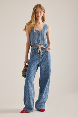 Seventy + Mochi Blake Laser Malibu Wide-Leg Jeans