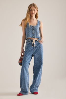 Seventy + Mochi Blake Laser Malibu Wide-Leg Jeans