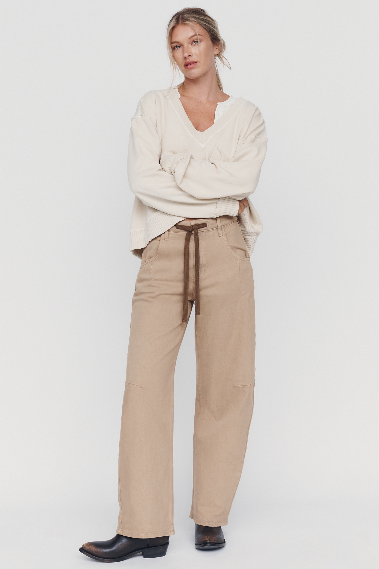 Seventy + Mochi Mila High-Rise Barrel Jeans