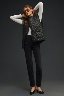 Frame Le High 'n' Tight Straight Leg Jeans In Black